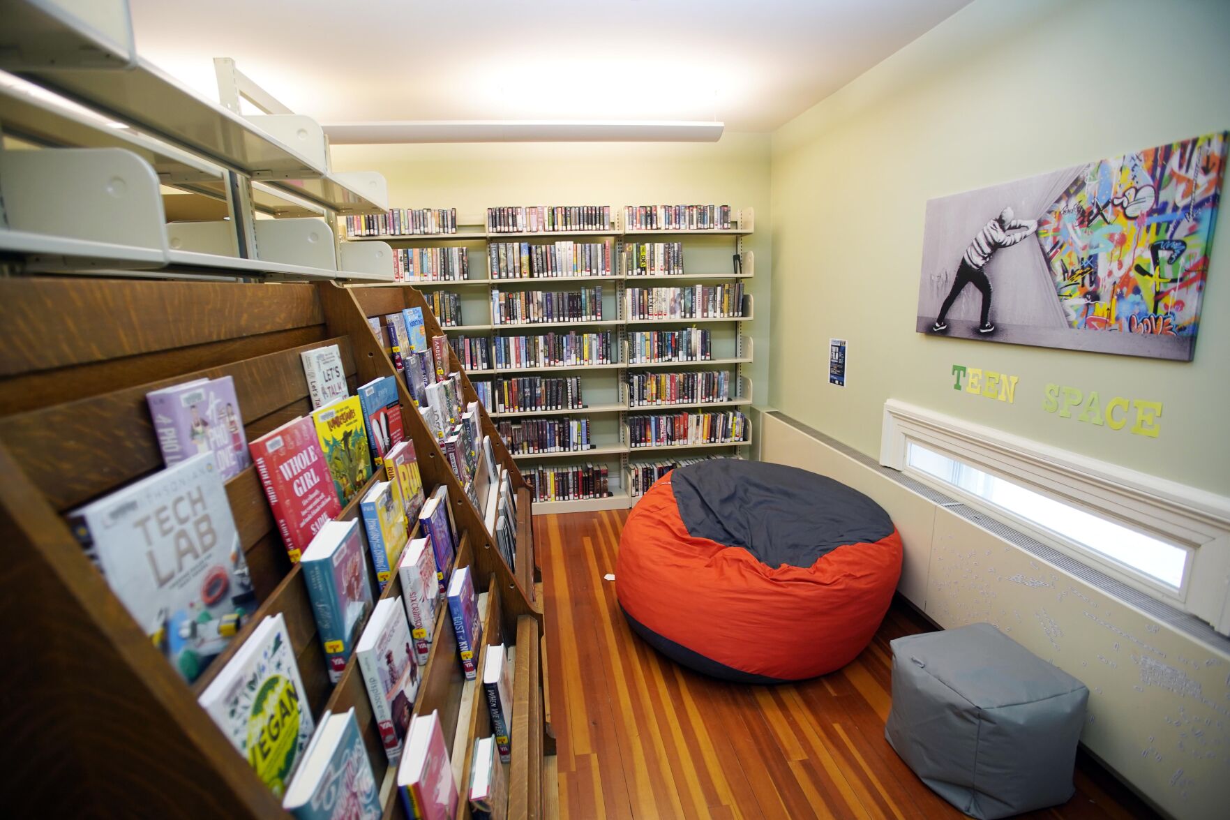 The new teen space in the Lenox Library